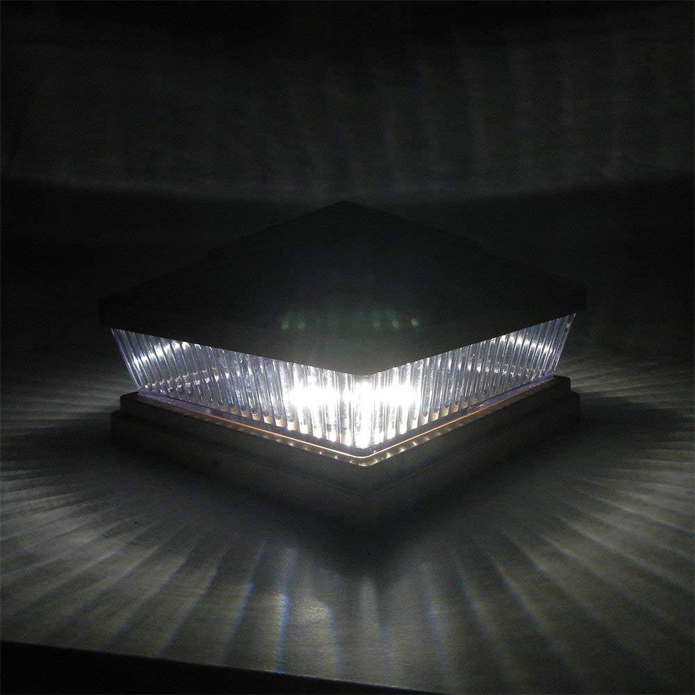 8 Pack Copper White Outdoor Solar Post Cap Light J778640