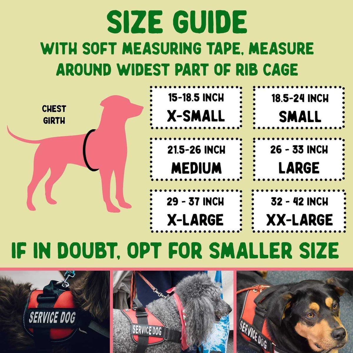 Service Dog Vest Harness with ID Tag and 50 ADA Information Cards S96416