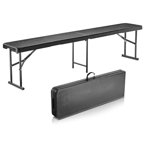 White 6 FT Plastic Folding Bench 2 Pack W6192