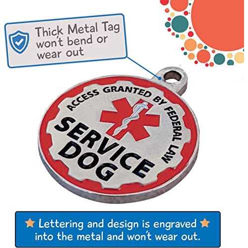 Service Dog Vest Harness with ID Tag and 50 ADA Information Cards S96416
