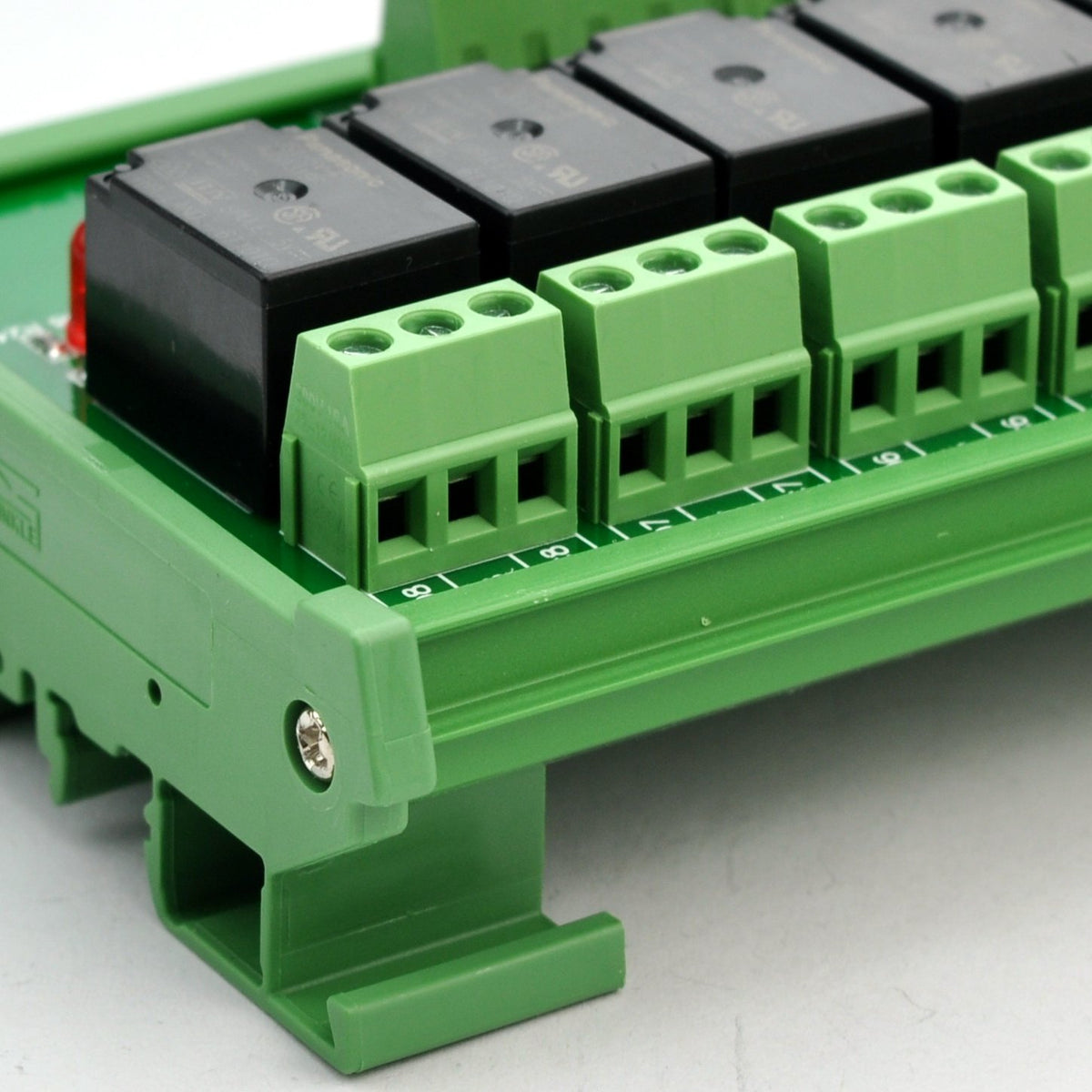 DIN Rail Mount 8 SPDT Power Relay Interface Module, DC 12V, Pack of 2 Y241869