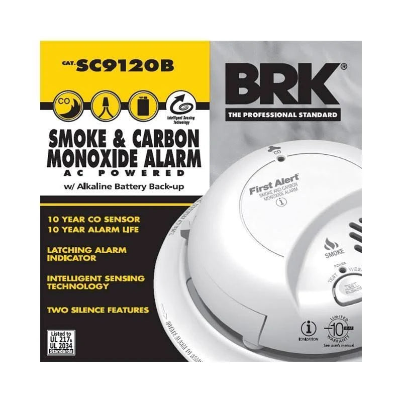 10 Pack Smoke and Carbon Monoxide Detector with Battery Backup X6895