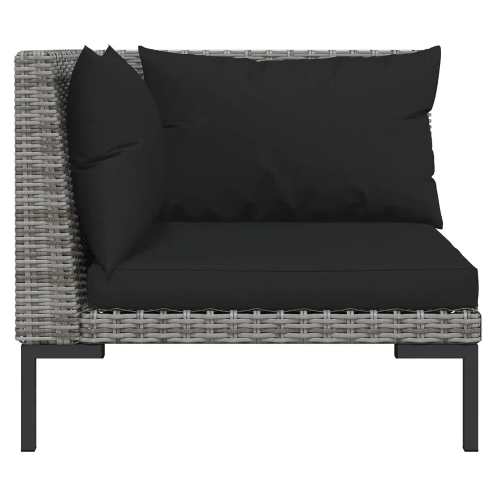 Half Round Poly Rattan Patio Sofas with Cushions B7217