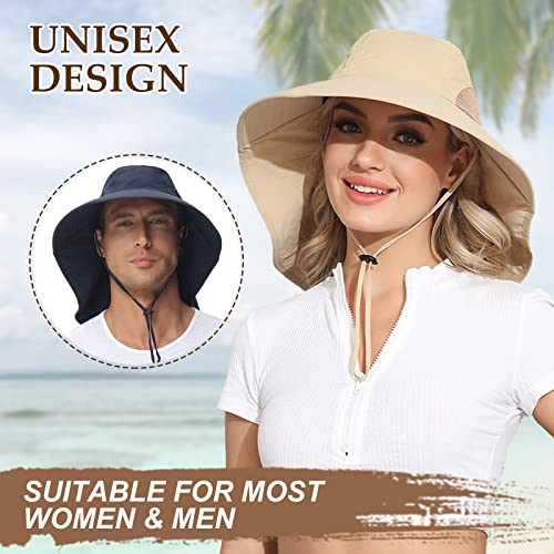 Outdoor Sun Hat with Neck Flap Wide Brim Fishing Hat S21872