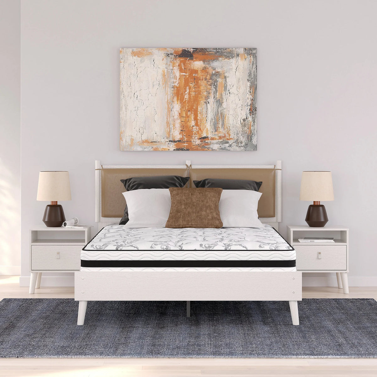 10 Inch Hybrid Twin Mattress in a Box White P439