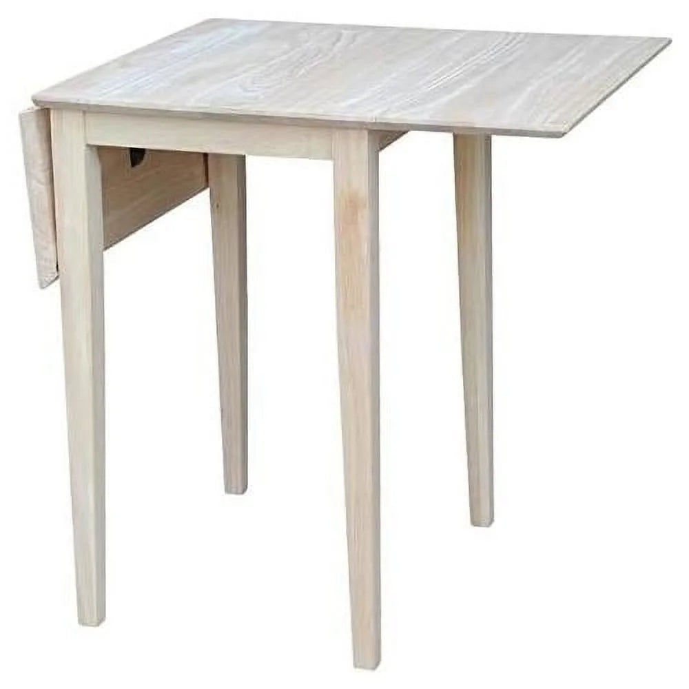 Unfinished Natural Wood Drop Leaf Dining Table R49967