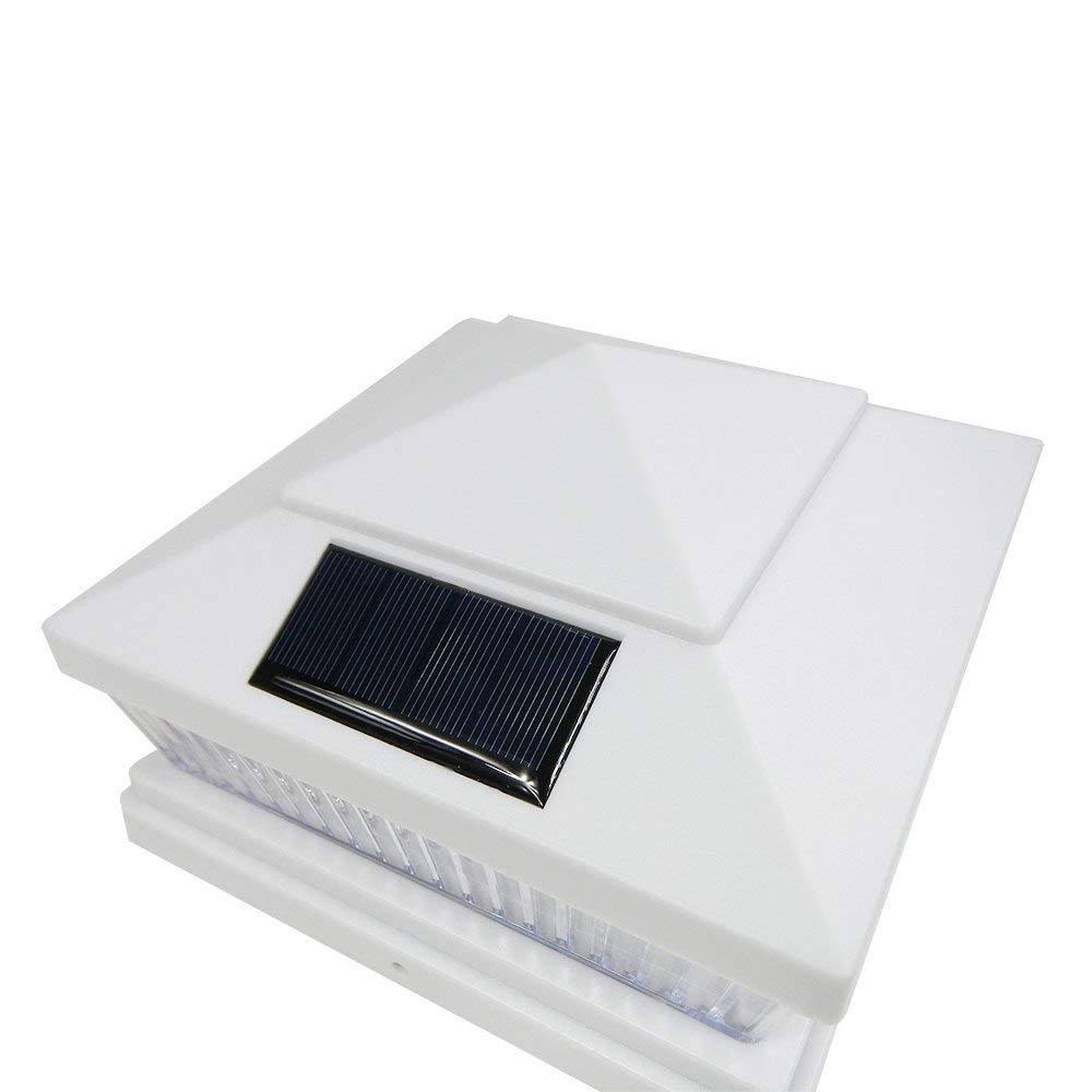 8 Pack Copper White Outdoor Solar Post Cap Light J778640
