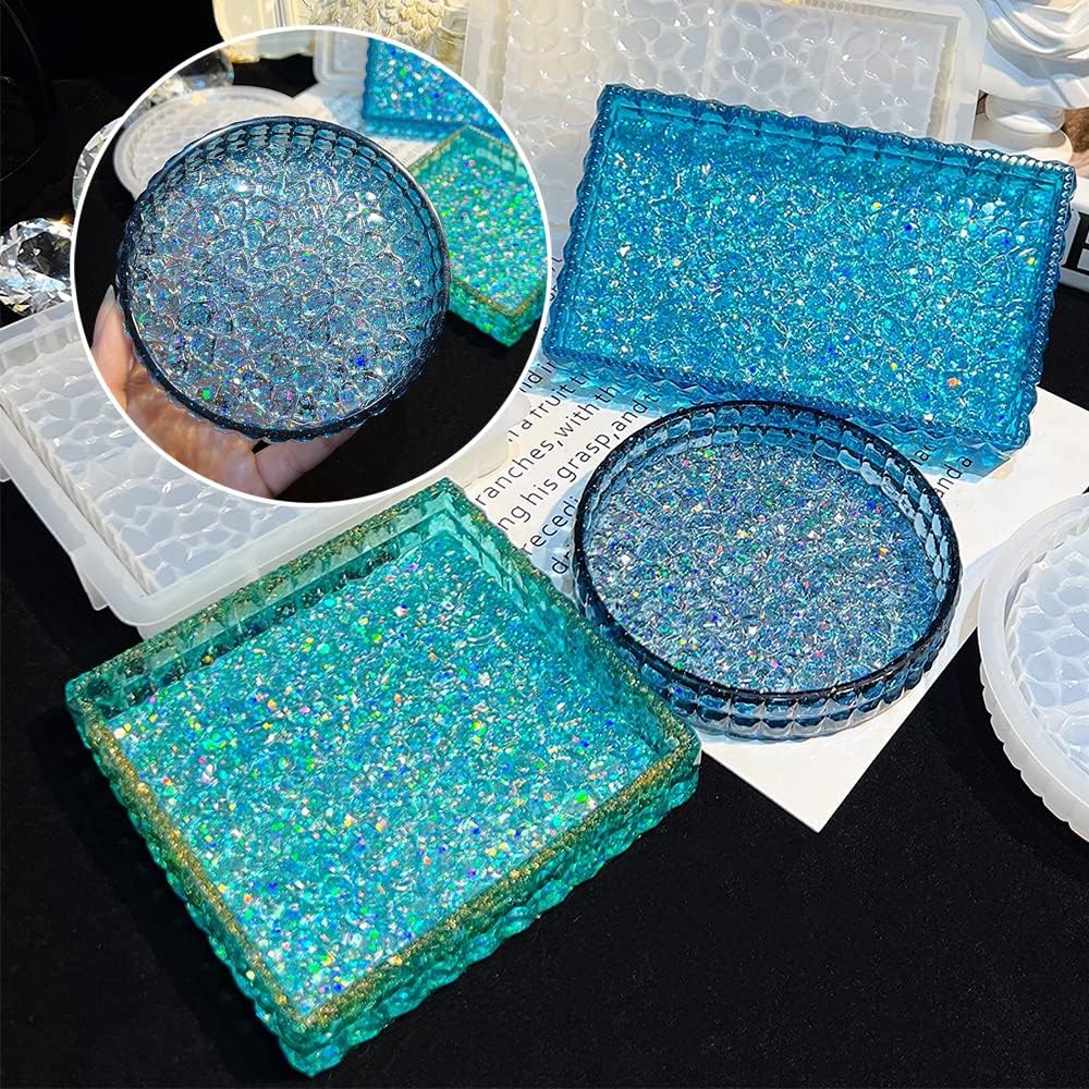 3PCS Silicone Tray Mold with Edges E823