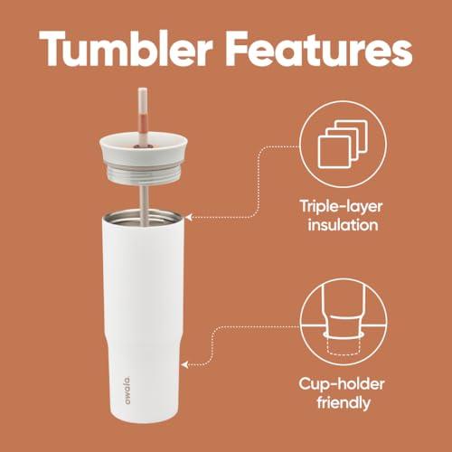 24 oz Stainless Steel Triple Layer Insulated Travel Tumbler W878093