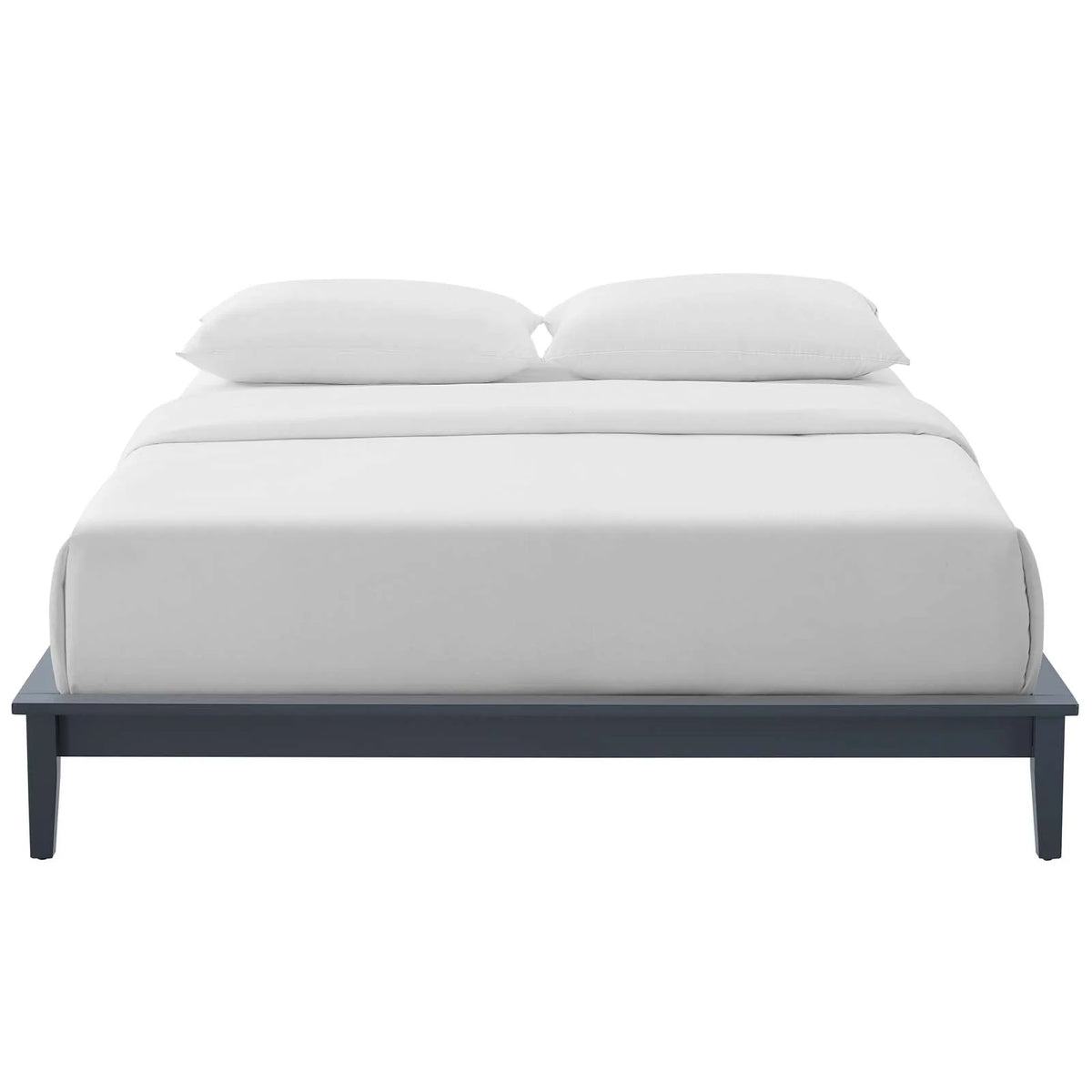 King Wood Platform Bed Frame in Gray K5776