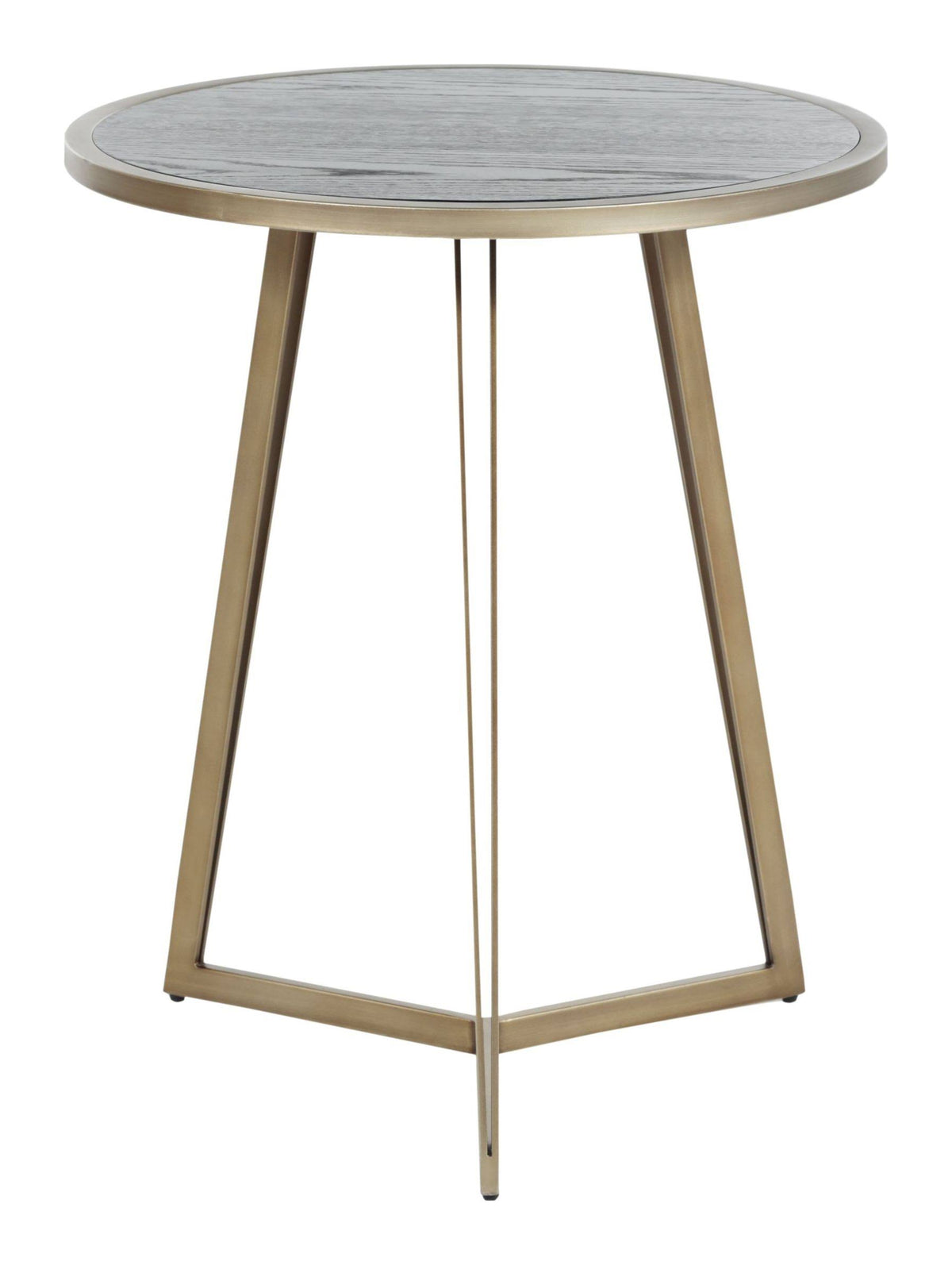 Dark Gray and Light Bronze Gold Side Table Z951656