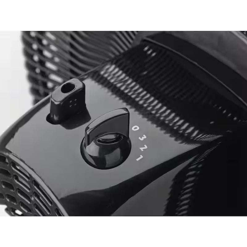16 in. 3 Speed Oscillating Pedestal Fan with Adjustable Height in Black Y3894