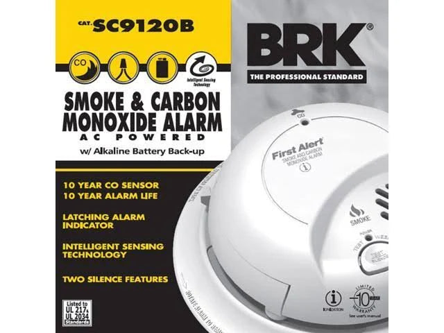 10 Pack Smoke and Carbon Monoxide Detector with Battery Backup X6895