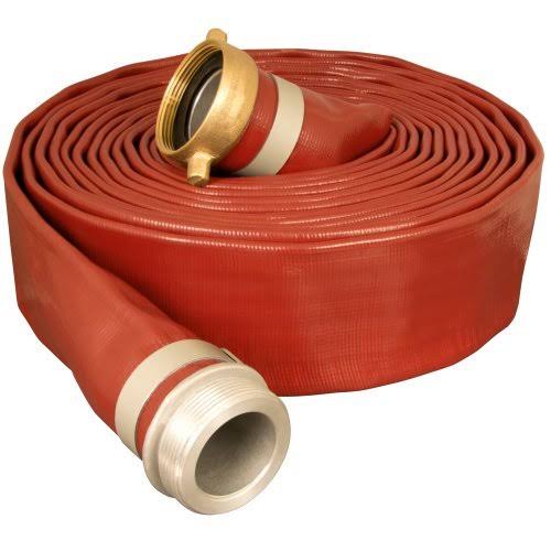 2" x 25' Brown PVC Lay-Flat Discharge Hose C809