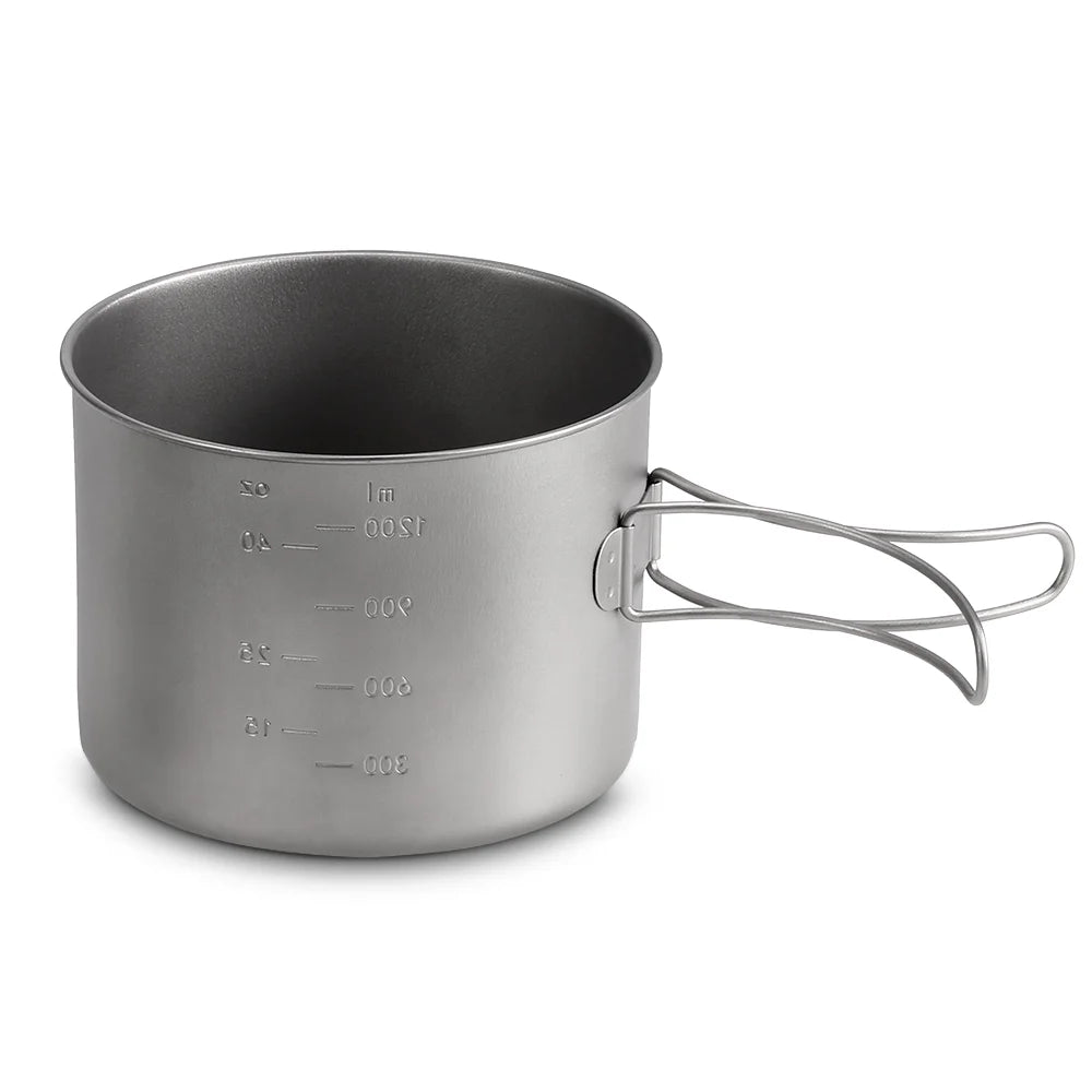 1100ML / 1600ML Folding Handle Pot Pan Set X8473