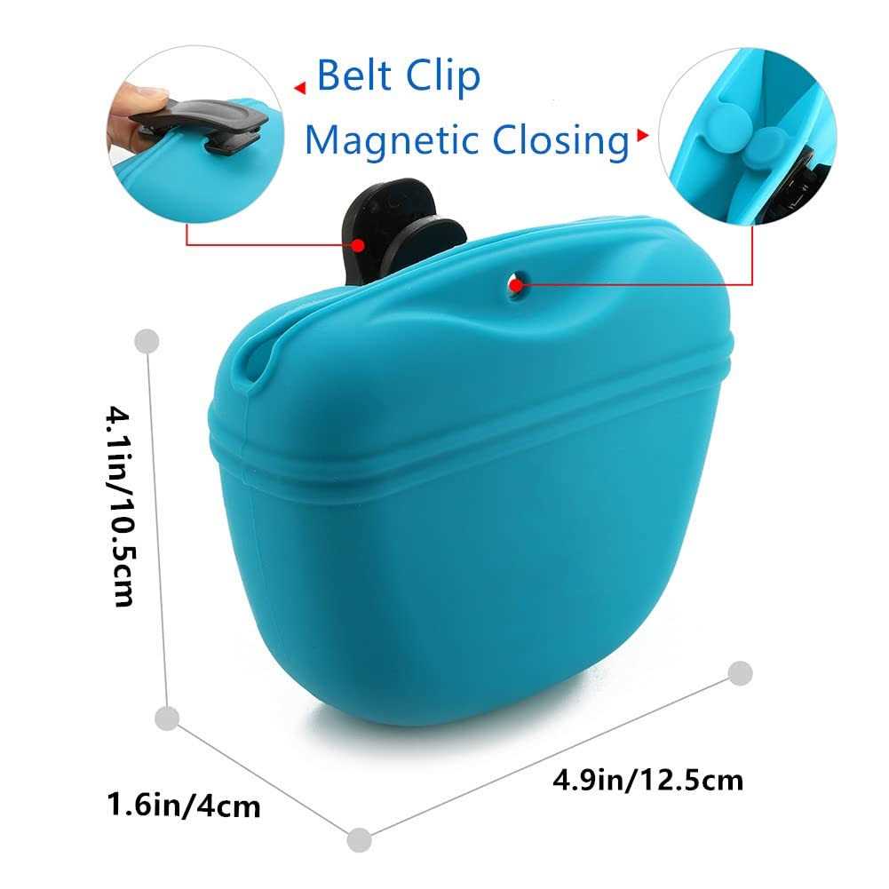 Silicone Dog Treat Pouch with Magnetic Closure and Waist Clip R32350