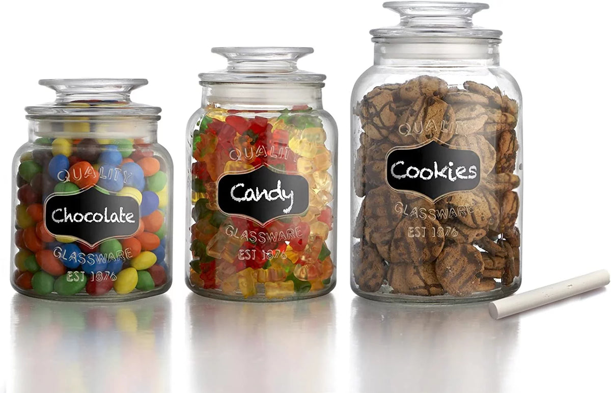 Clear Glass Food Storage Containers Set of 3 P937