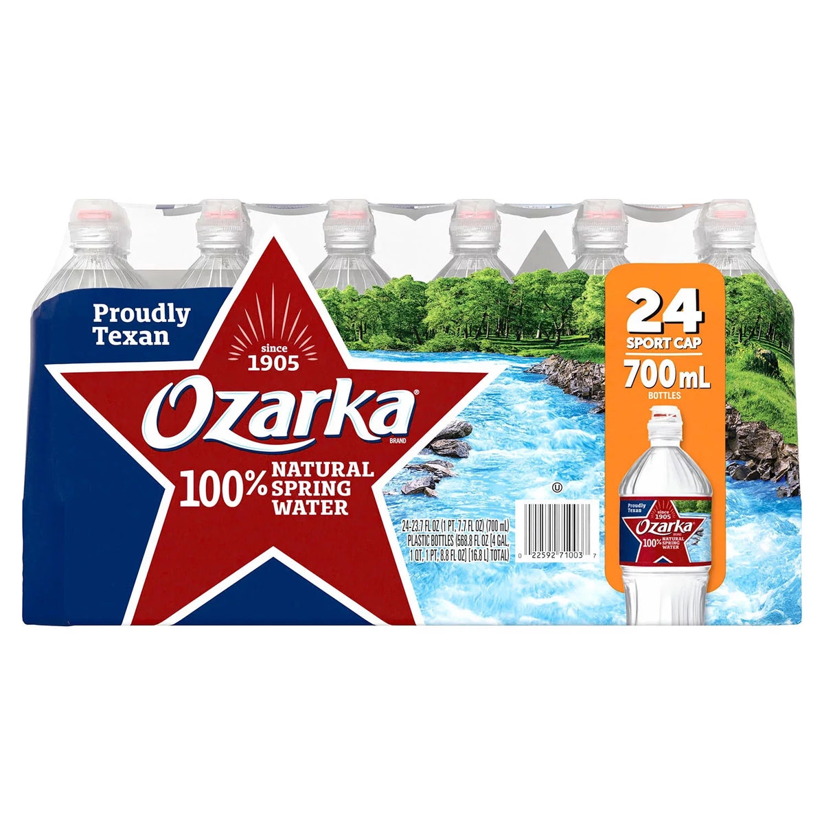 24 pk Natural Spring Water 23.7 fl. oz. P58494