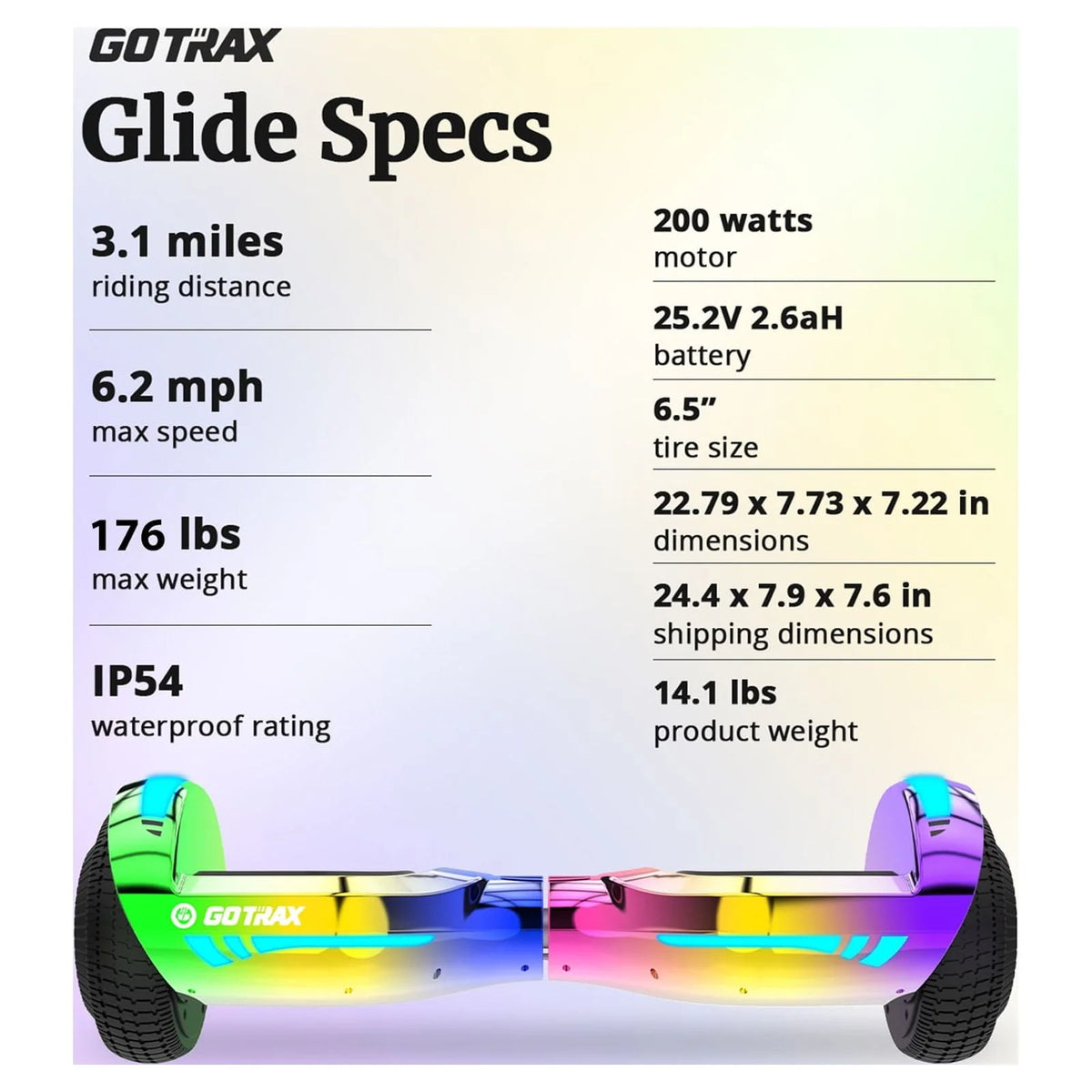 6.5 Hoverboard with Bluetooth Speaker and Led Lights I7852
