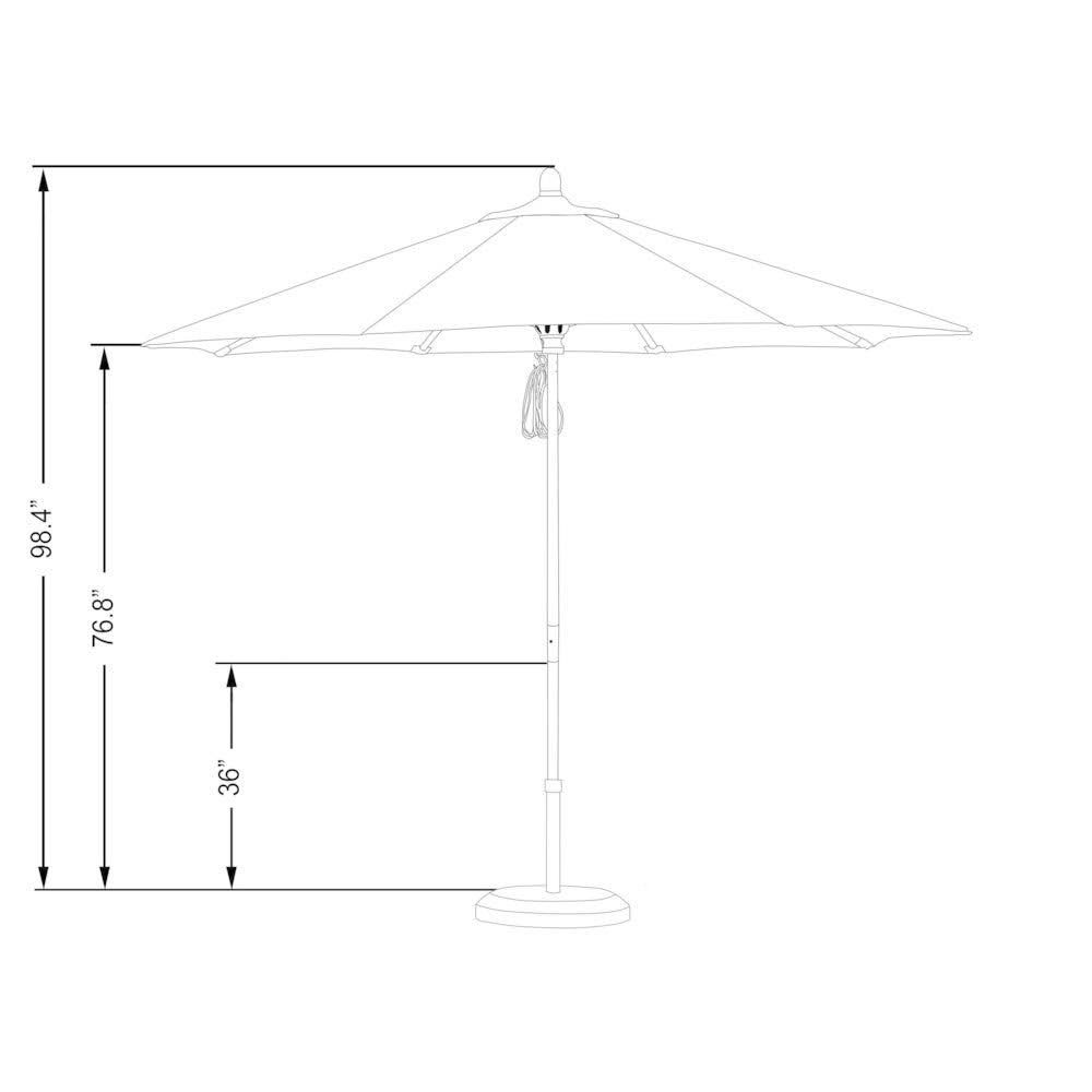 9& Wood Market Umbrella Z8127