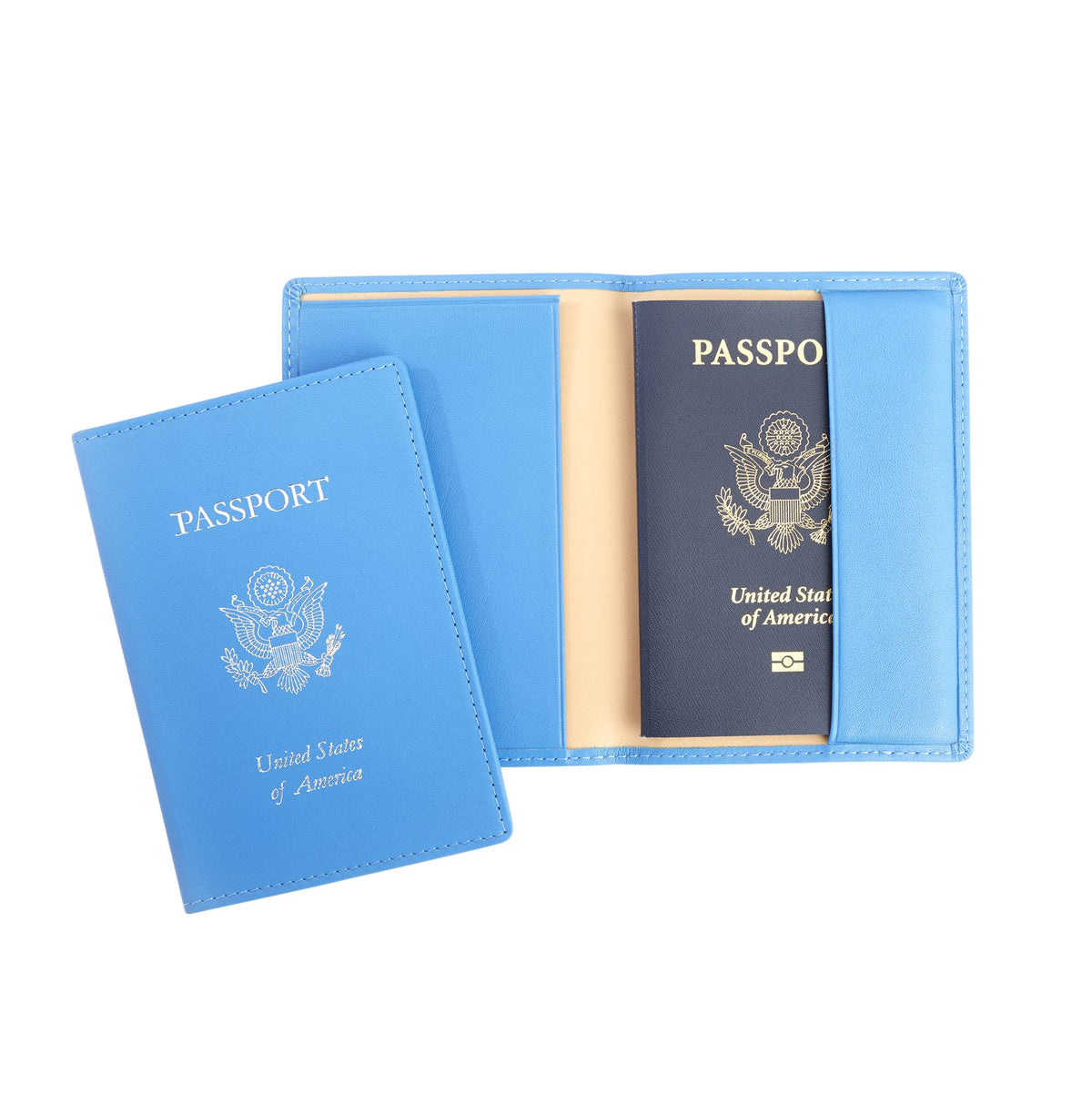Blue Leather Passport Case S14950