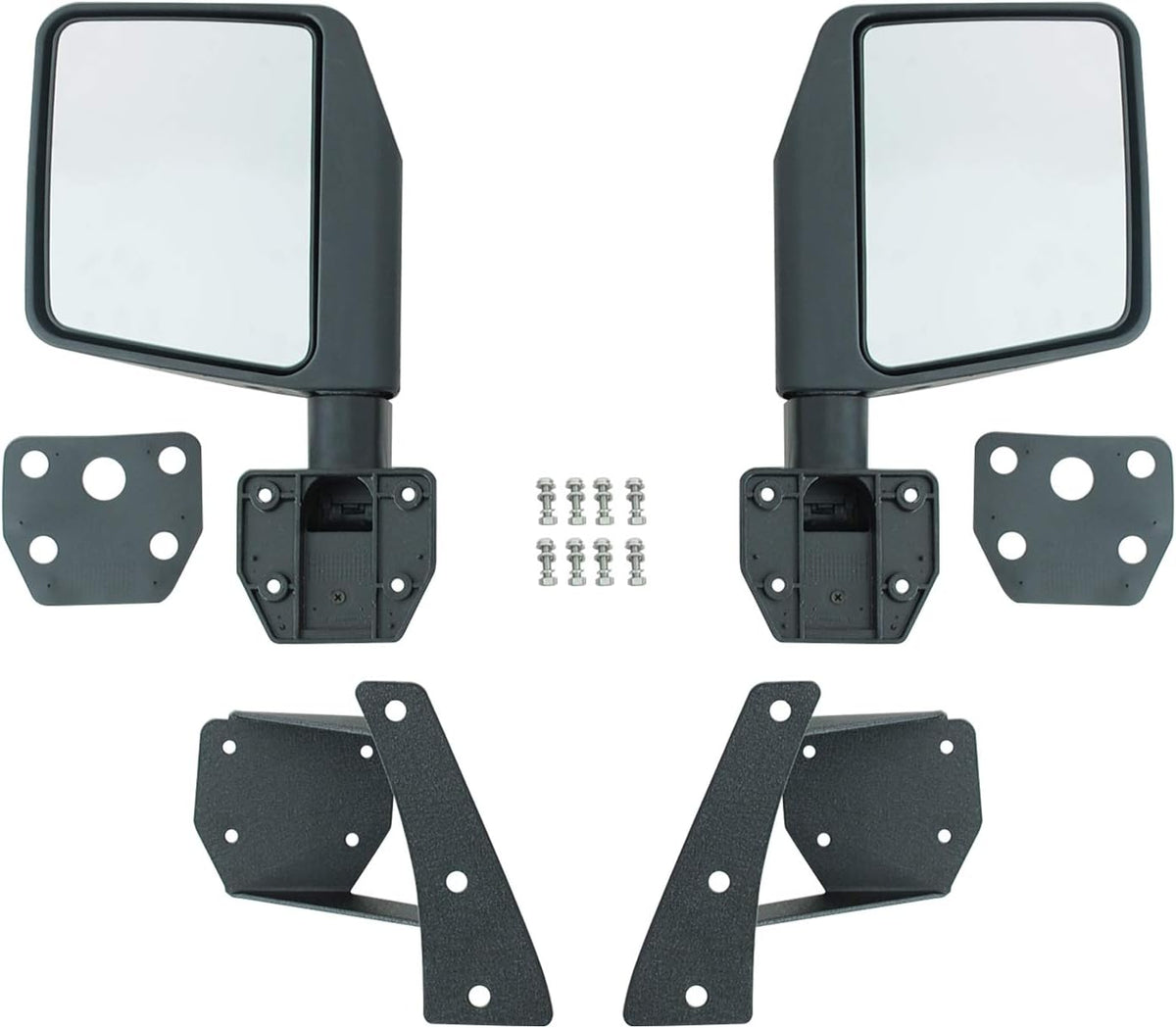 Side View Mirrors with A Pillar Post Relocation Brackets Pair Kit E42103