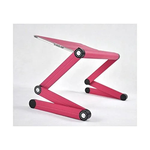 Adjustable Vented Laptop Table Desk Bed Tray Book Stand Pink B251