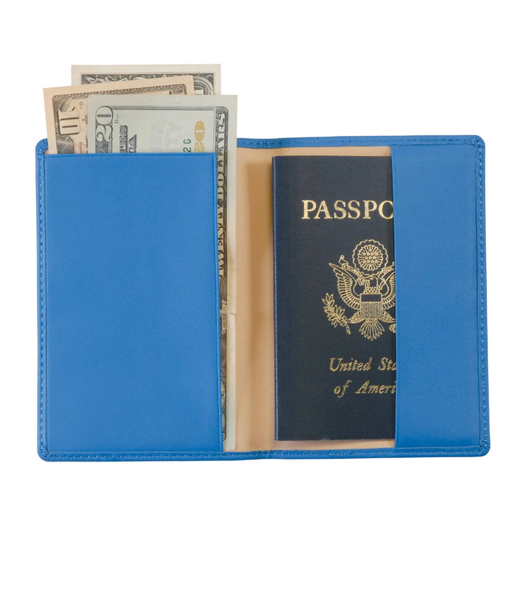 Blue Leather Passport Case S14950