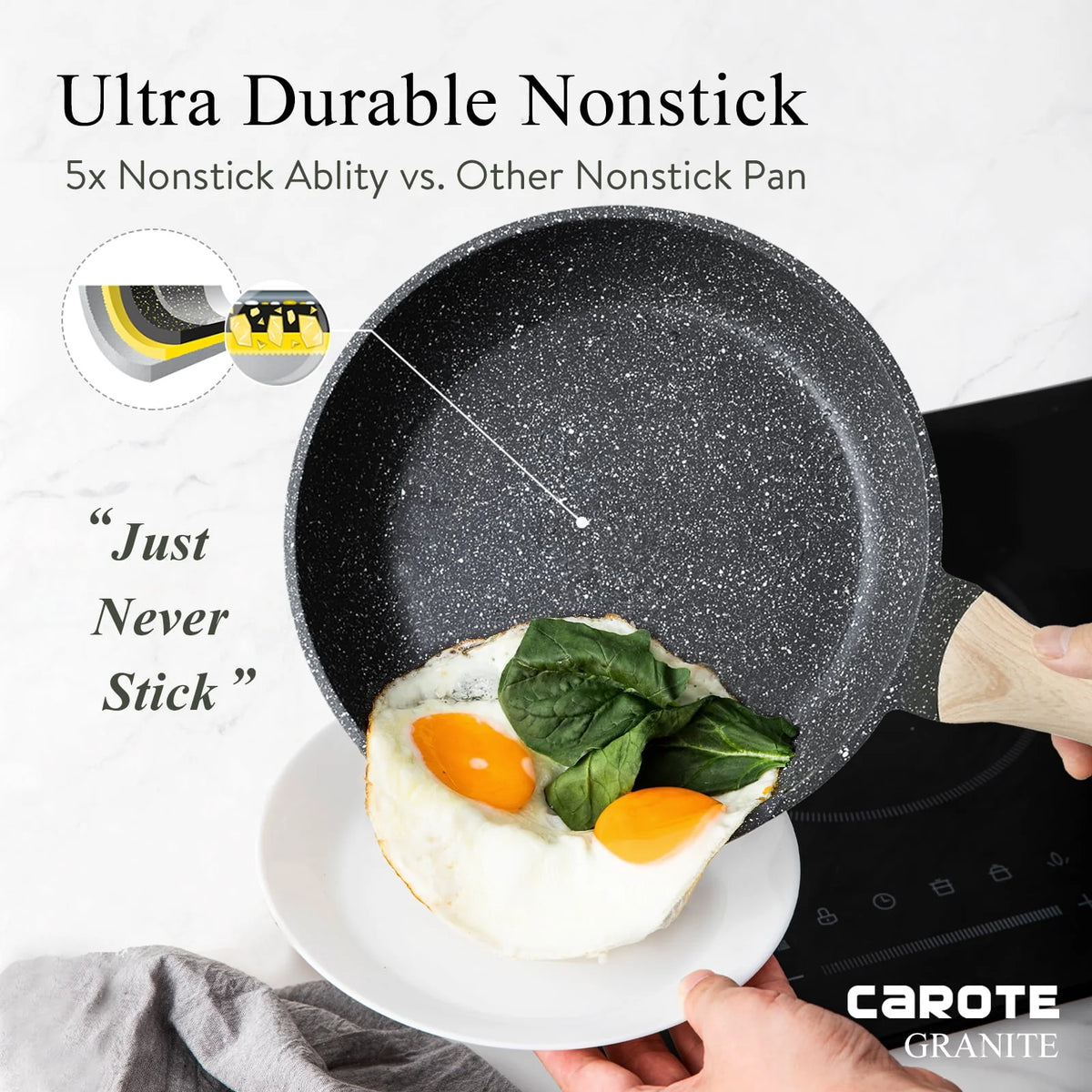 8 Pcs Nonstick Induction Cookware Set B12957