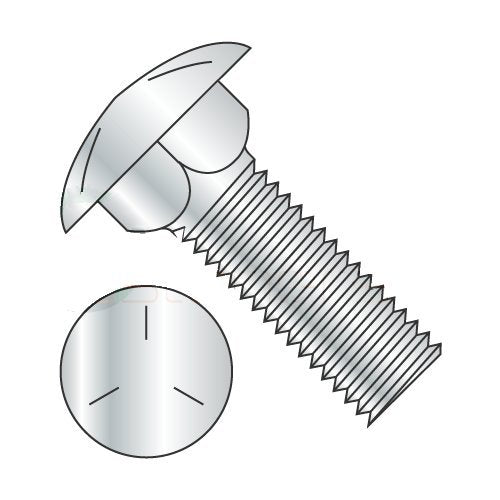 1/4-20 X 3 Carriage Bolts Grade 5 Steel Zinc (Quantity: 50) U885