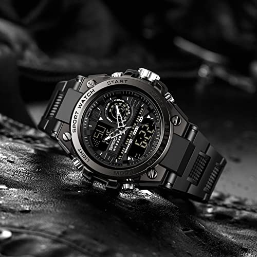 Mens Tactical Waterproof Digital Analog Wristwatch P2926