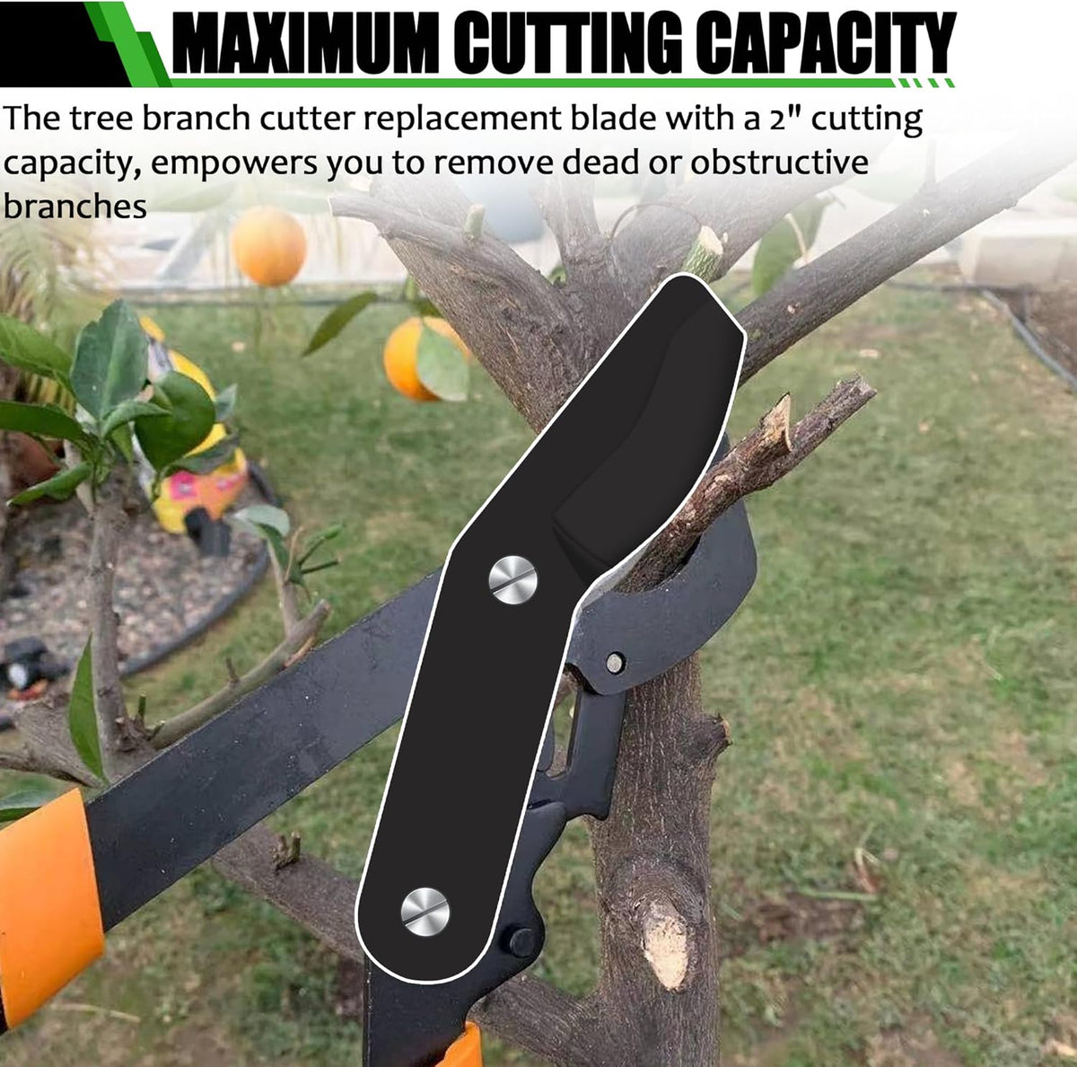 (2-Pack) Steel Replacement Blade for Loppers - Black Y591