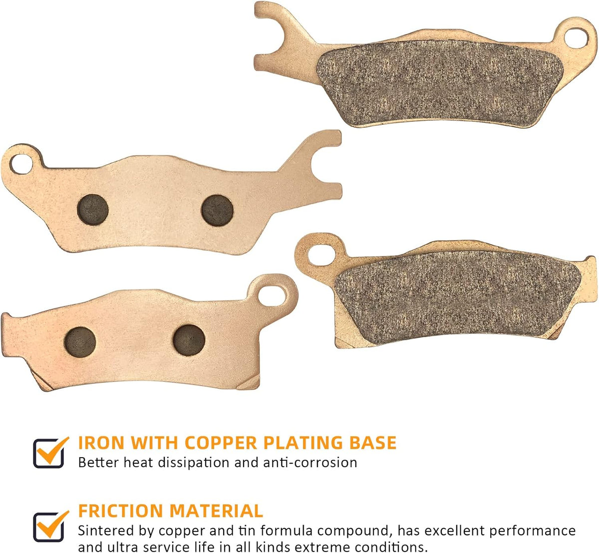 Front & Rear Sintered Brake Pads Pack of 2 (3 Sets) P52573