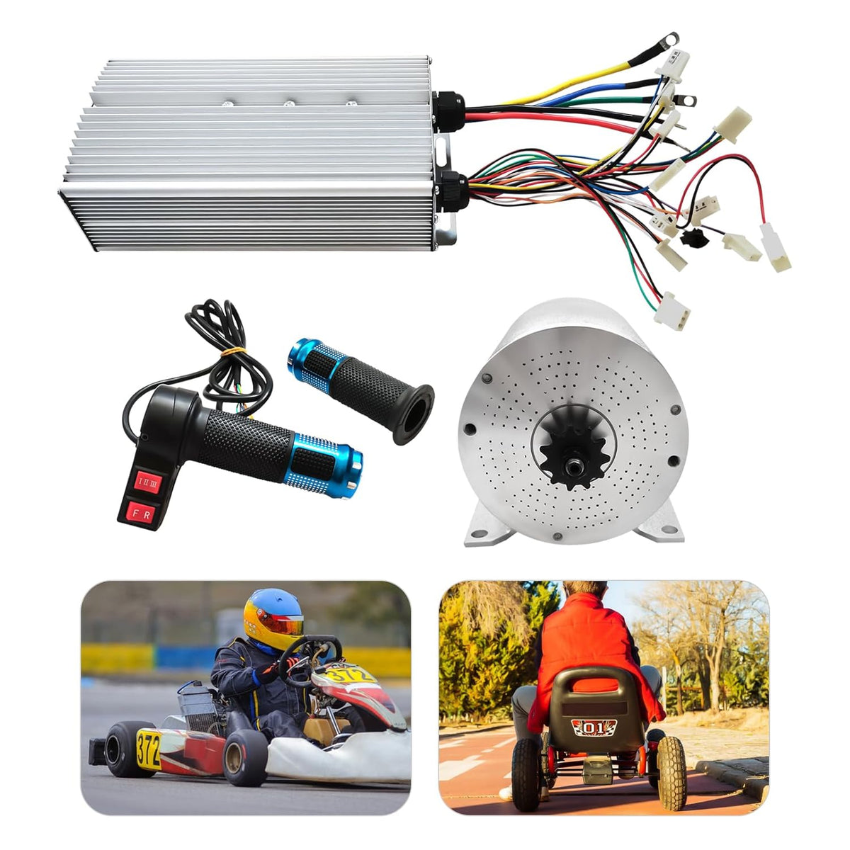 Brushless Motor Kit 3000W 72V BLDC Motor Kit with Brushless Controller O1541