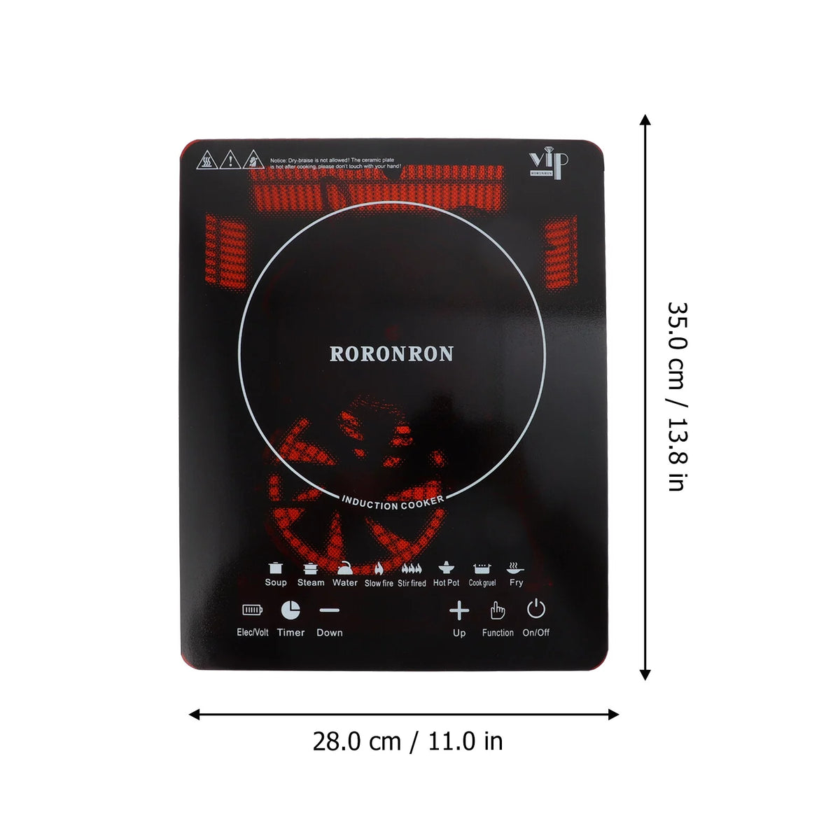 1000W Portable Induction Cooktop with Child Safety Lock & Timer S396