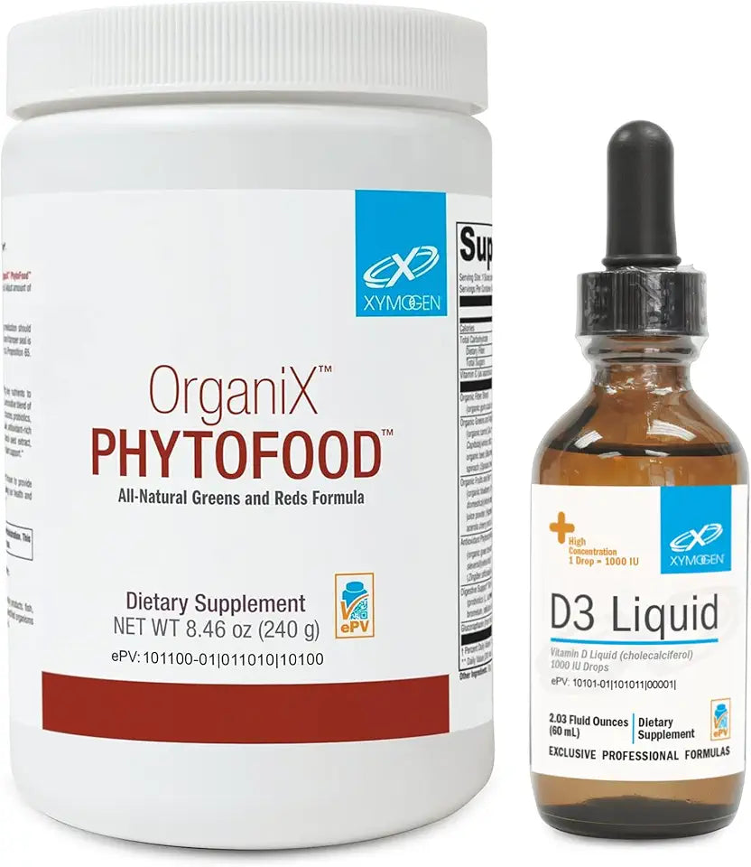 Liquid Vitamin D Drops with Vegetables, Fruits, Berries, Phytonutrients, Fiber, Probiotics + Enzymes L8986