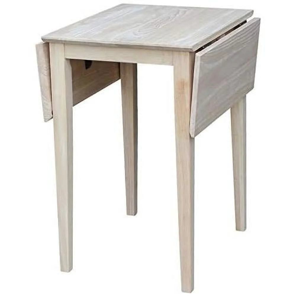 Unfinished Natural Wood Drop Leaf Dining Table R49967