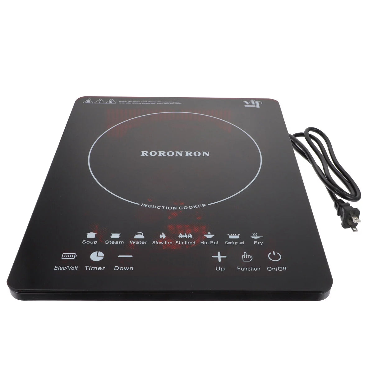 1000W Portable Induction Cooktop with Child Safety Lock & Timer S396