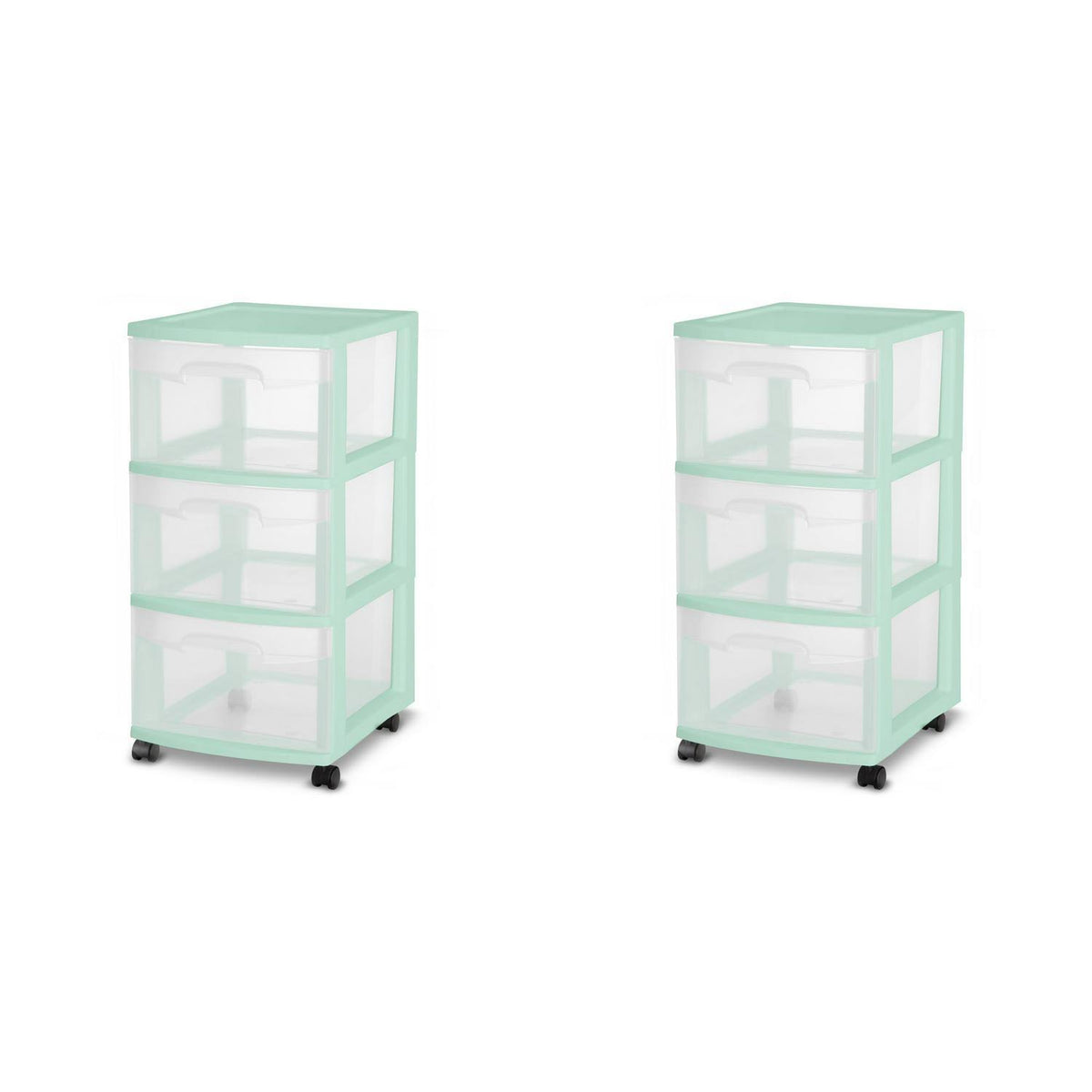3 Drawer Cart Mint Set of 2 O810