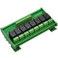 DIN Rail Mount 8 SPDT Power Relay Interface Module, DC 12V, Pack of 2 Y241869