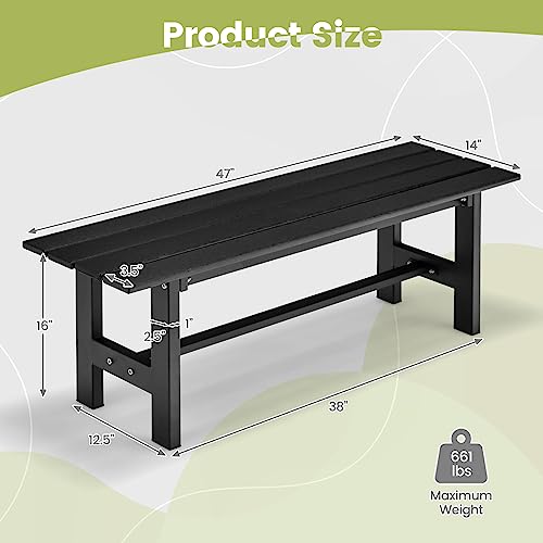 47" HDPE Outdoor Garden Bench X3119
