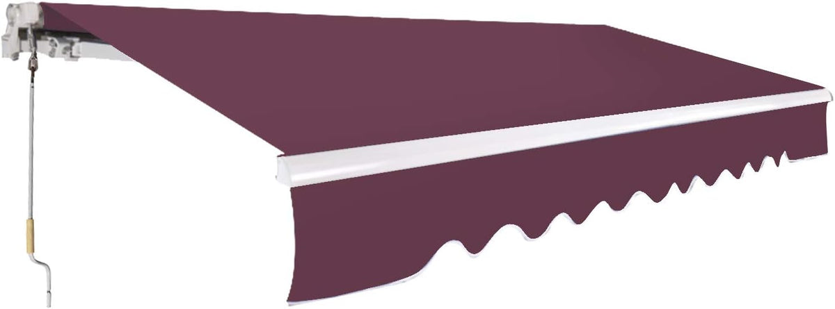 10 x 8 FT UV and Water-Resistant Fabric Retractable Patio Awning Canopy M885660