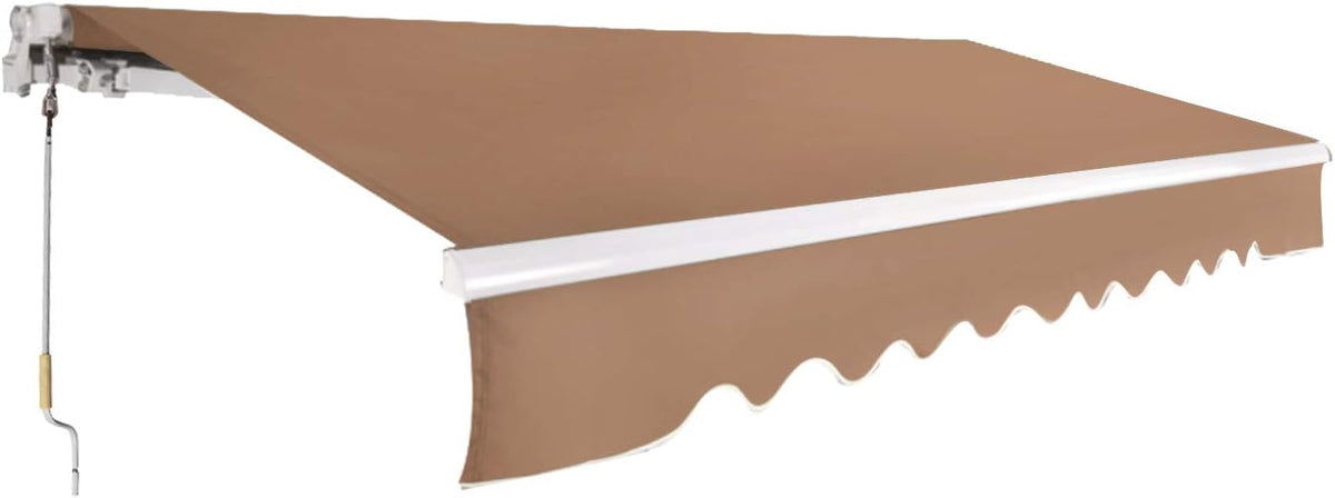 10 x 8 FT UV and Water-Resistant Fabric Retractable Patio Awning Canopy M885660
