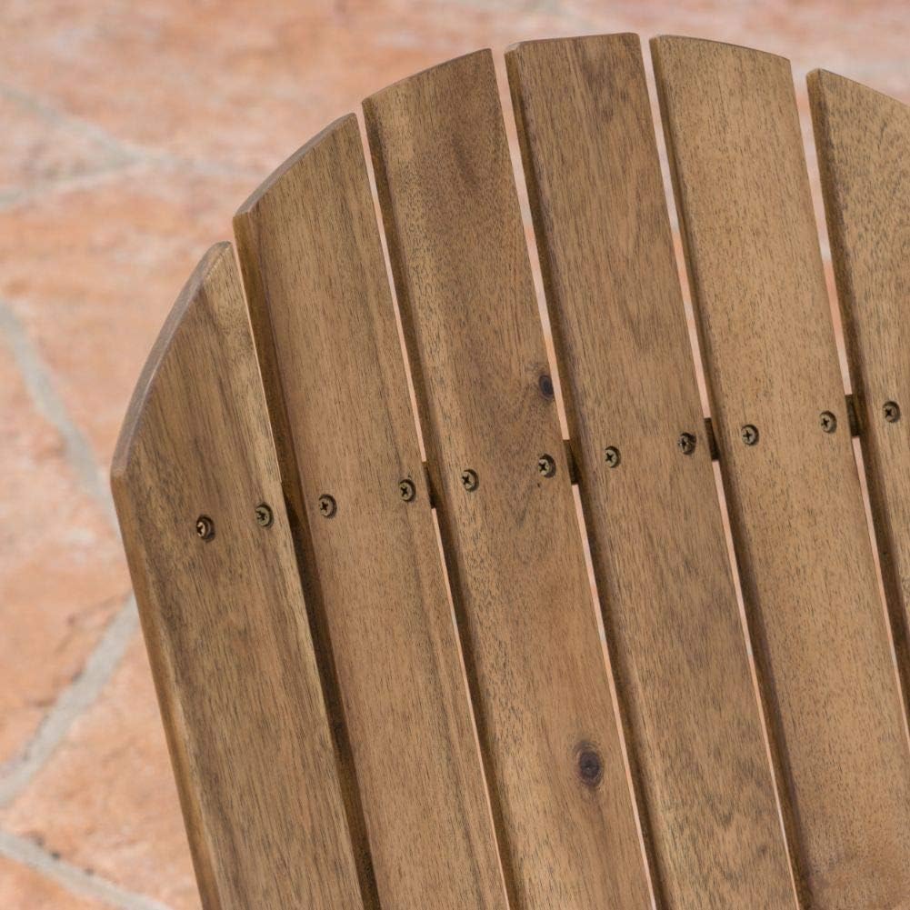 Natural Stained Acacia Wood Adirondack Loveseat D4370
