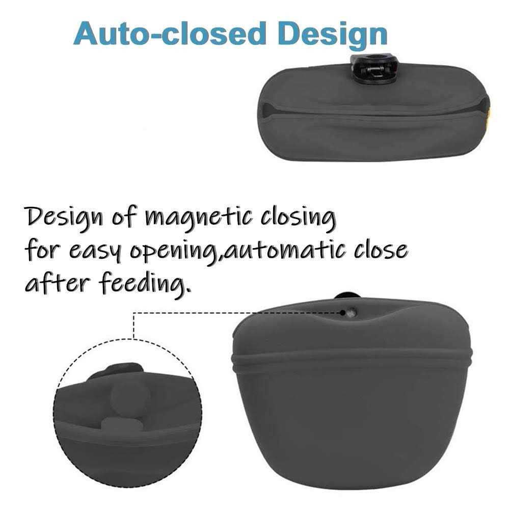 Silicone Dog Treat Pouch with Magnetic Closure and Waist Clip R32350