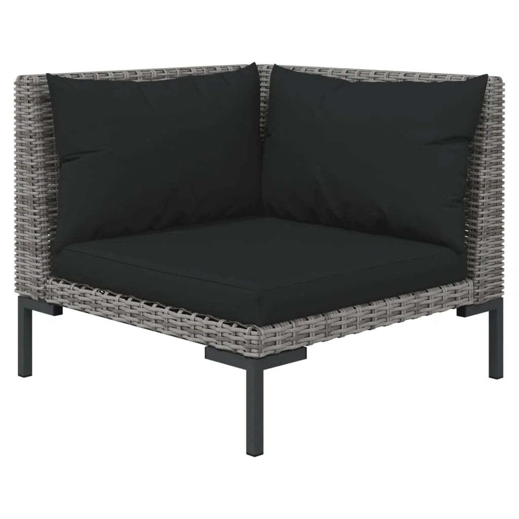Half Round Poly Rattan Patio Sofas with Cushions B7217