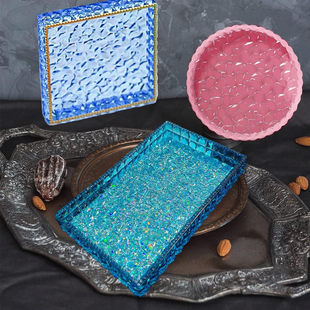 3PCS Silicone Tray Mold with Edges E823