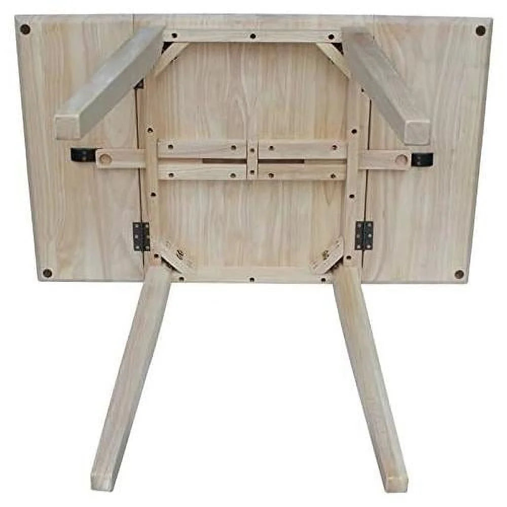 Unfinished Natural Wood Drop Leaf Dining Table R49967