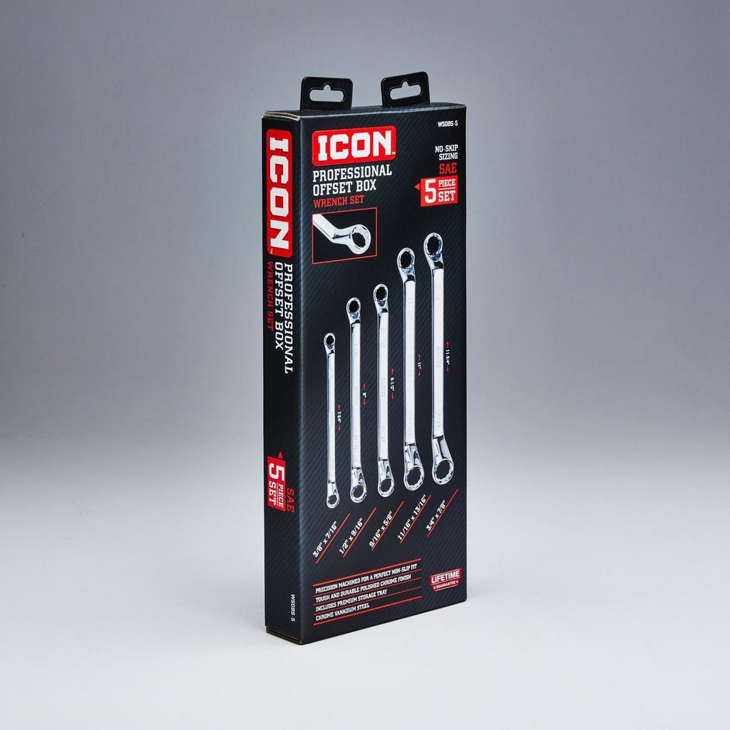 5 Piece SAE Offset Box Wrench Set Y5681