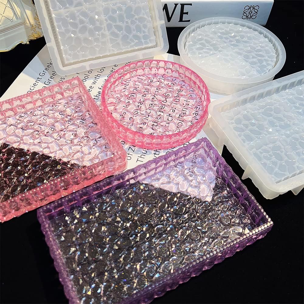 3PCS Silicone Tray Mold with Edges E823
